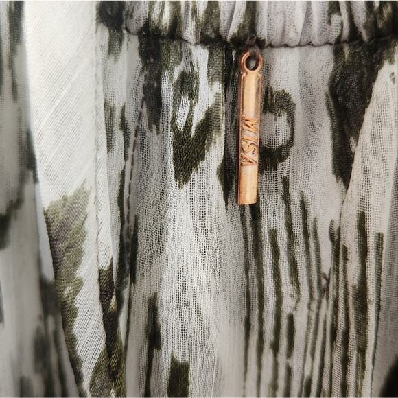 NWT Misa Los Angeles Andromeda Green white Halter Tiered Maxi Dress medium - Picture 7 of 12